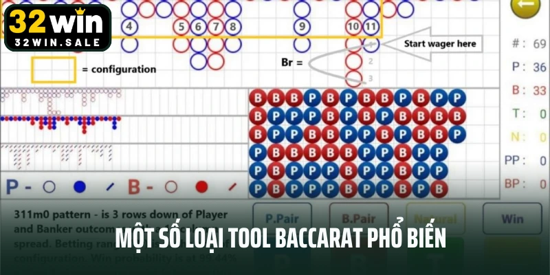 Một số loại tool baccarat phổ biến