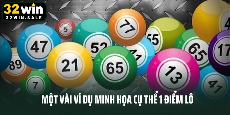 Một vài ví dụ minh họa cụ thể 1 điểm lô bạn có thể tham khảo